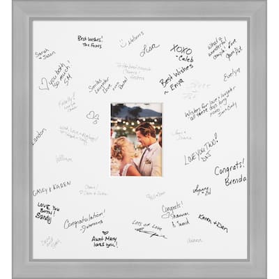 Vista Signature Mat Picture Frame - Autograph Photo Frame Guest Book Alternative for Weddings, Graduations, or Retirement