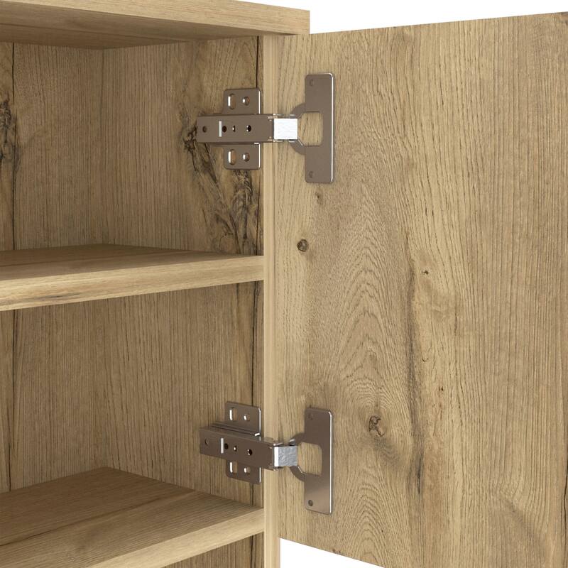 Bay Area Pantry, Two Door Cabinets, One Drawer, Four Adjustable Metal Legs
