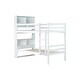 preview thumbnail 13 of 33, Functional Bunk Bed with Bookcase,Detachable Kids Beds,Twin over Twin