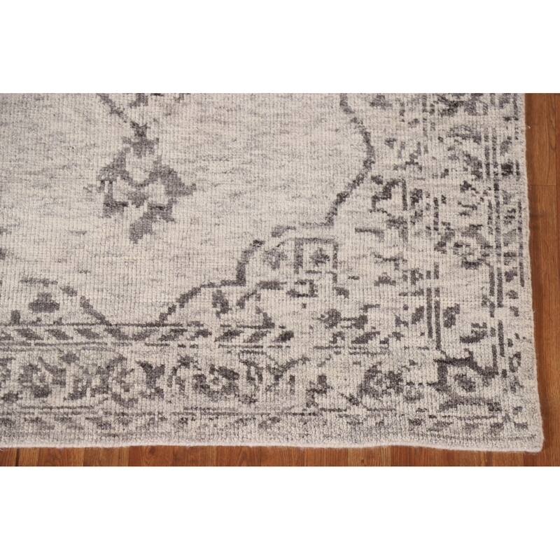 Geometric Moroccan Area Rug Hand-Knotted Wool Carpet - 5'2"x 7'7"