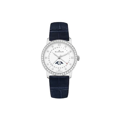 Blancpain SS Villeret Quantieme Phase De Lune Women's Watch - White - White