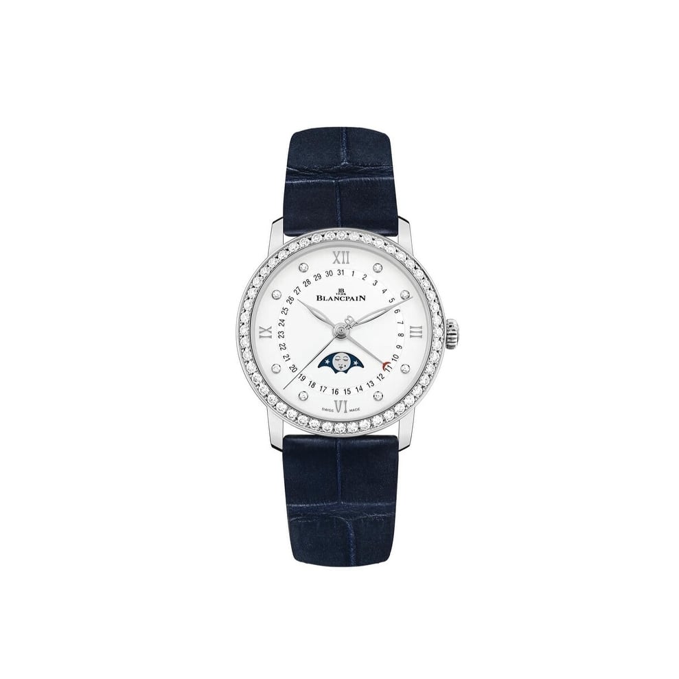 Blancpain SS Villeret Quantieme Phase De Lune Women's Watch - White - White