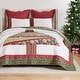 preview thumbnail 1 of 7, Greenland Home Fashions Christmas Tree Patchwork Cotton Quilt Set