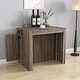 preview thumbnail 23 of 33, 118.11" Modern Wood Multifunctional Extendable Dining Table with Outlet and Storage