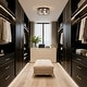 preview thumbnail 4 of 11, Raretta Modern Farmhouse Black 3-Light Drum Flush Mount Glass Ceiling Light - D13" x H6"
