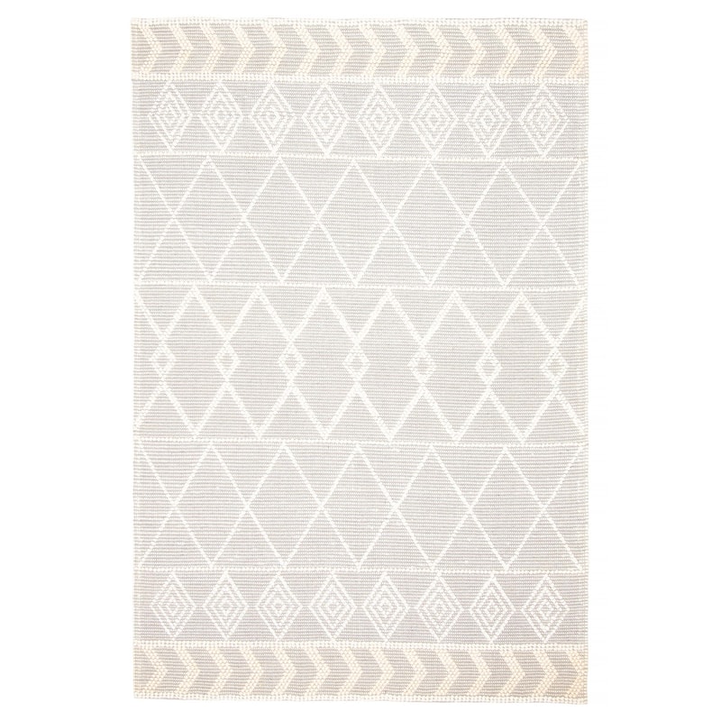 ECARPETGALLERY Braid weave Sienna Grey Wool Rug - 6'1 x 9'2 - Grey - 6'1 x 9'2
