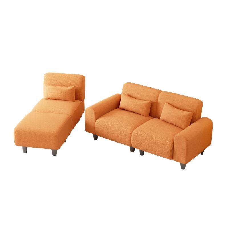 84.6" Teddy velvet L-shaped modular sofa