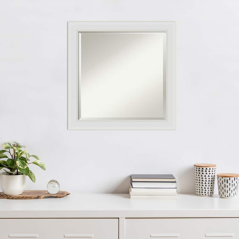 Beveled Wall Mirror - Flair Polished Nickel Frame