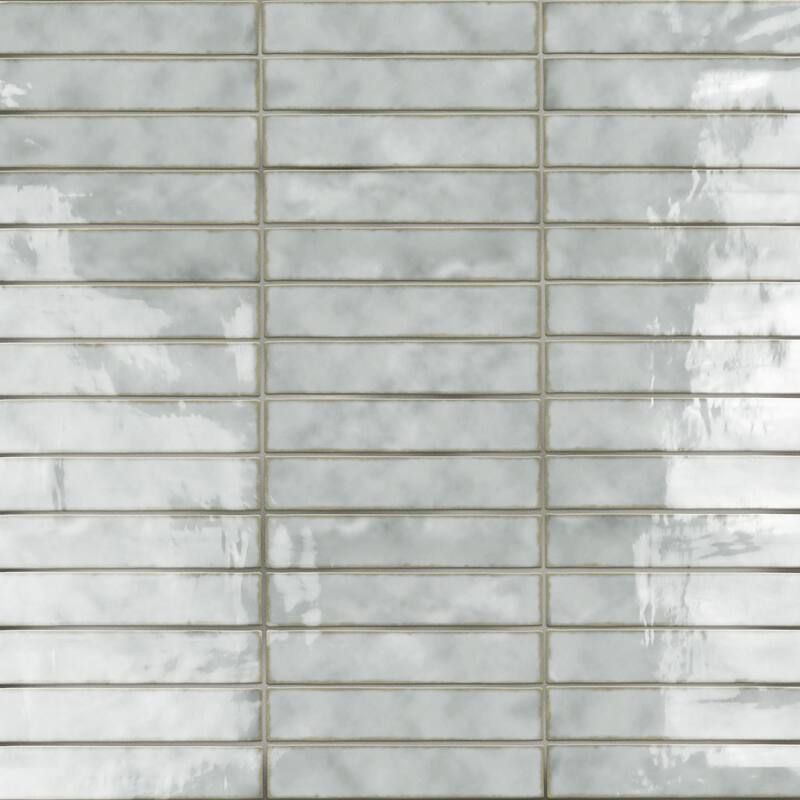 Merola Tile Hudson Studio Soho Brick Grey Eye 1-7/8" x 9-3/4" Ceramic Wall Tile