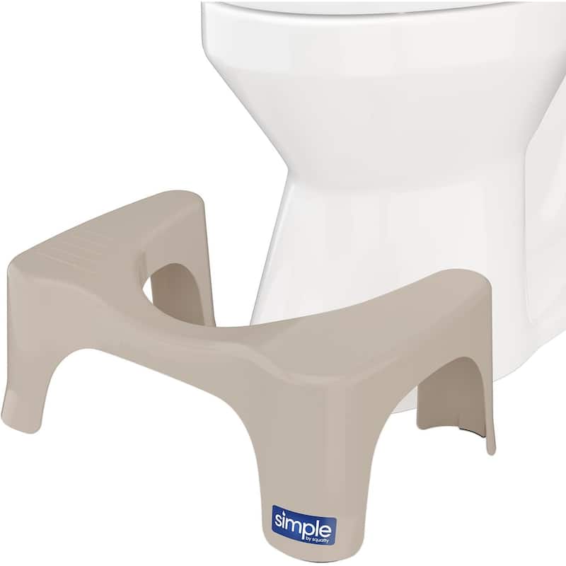 Squatty Potty Simple Toilet Stool, Taupe 7 Inch - Ergonomic Bathroom Accessory for Natural Squatting Posture