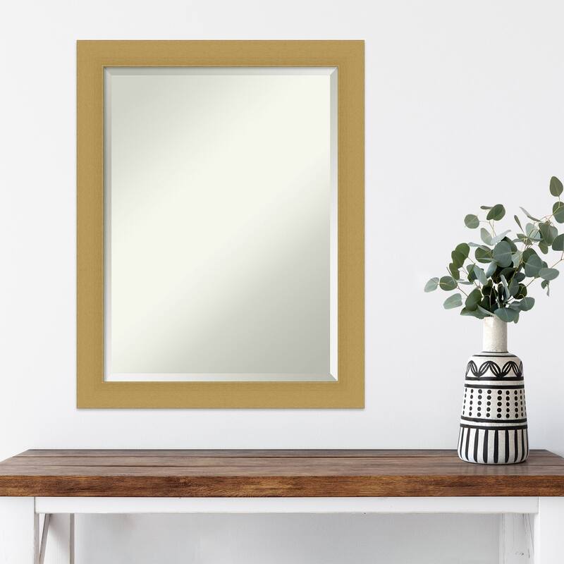 Beveled Wall Mirror - Grace Brushed Gold Frame - Grace Brushed Gold
