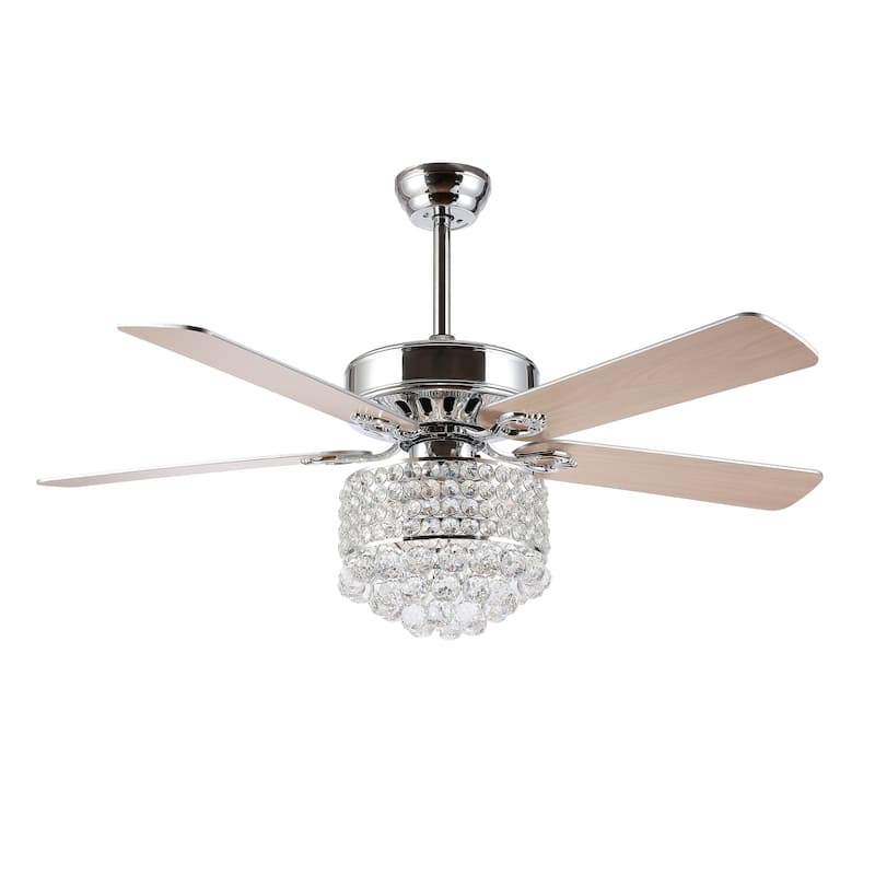 SAFAVIEH Lighting Nelly 52-inch Led Ceiling Light Fan (with Remote) - 52" W x 52" L x 29.5"-34.5" H