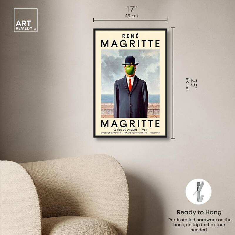 Man with the Apple Canvas by Art Remedy