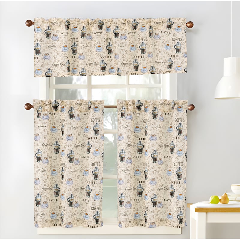 Latte Cucina Kitchen Curtain Set
