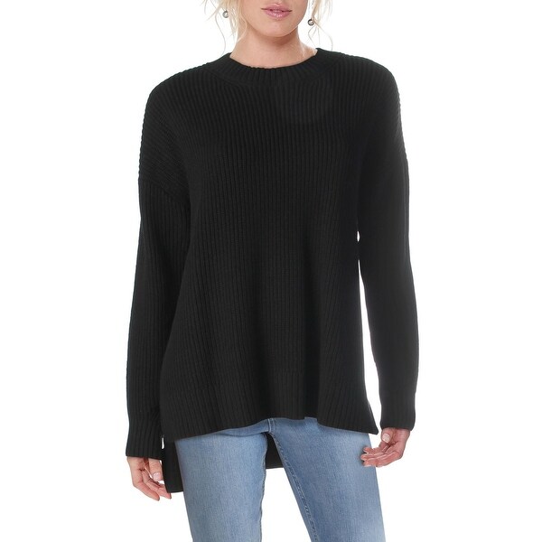 rib knit crew neck sweater