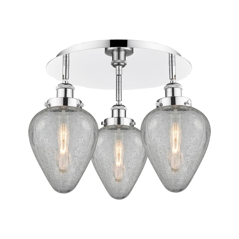 Innovations Lighting Geneseo - 3 Light 18" Flush Mount - Polished Chrome