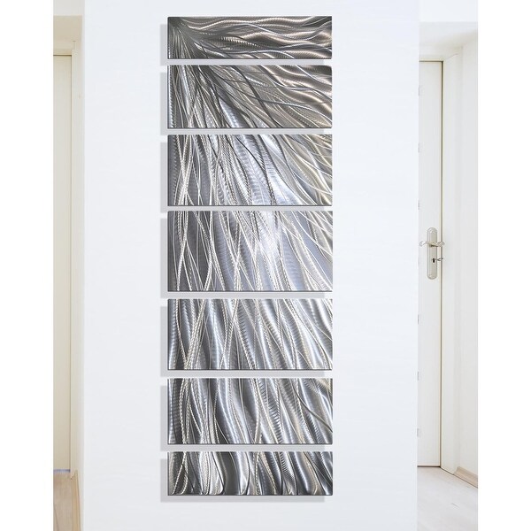 Statements2000 3d Metal Wall Art Panels Modern Abstract Silver