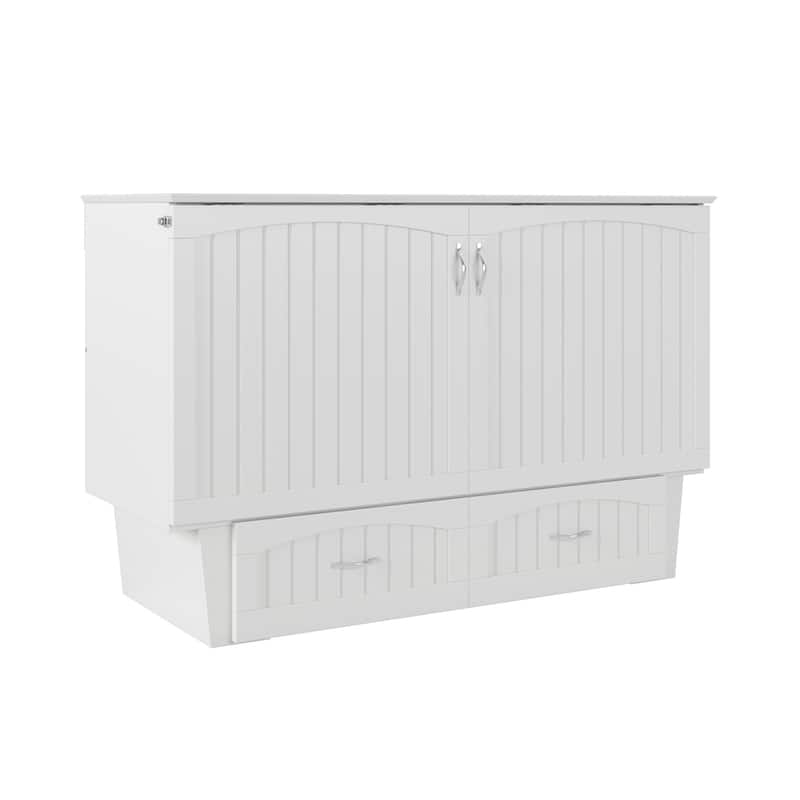 Sydney Queen Solid Wood Murphy Bed Chest with Mattress