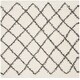preview thumbnail 81 of 118, SAFAVIEH Dallas Shag Melahat Trellis 1.5-inch Thick Rug 6' Square - Ivory/Dark Grey - Square