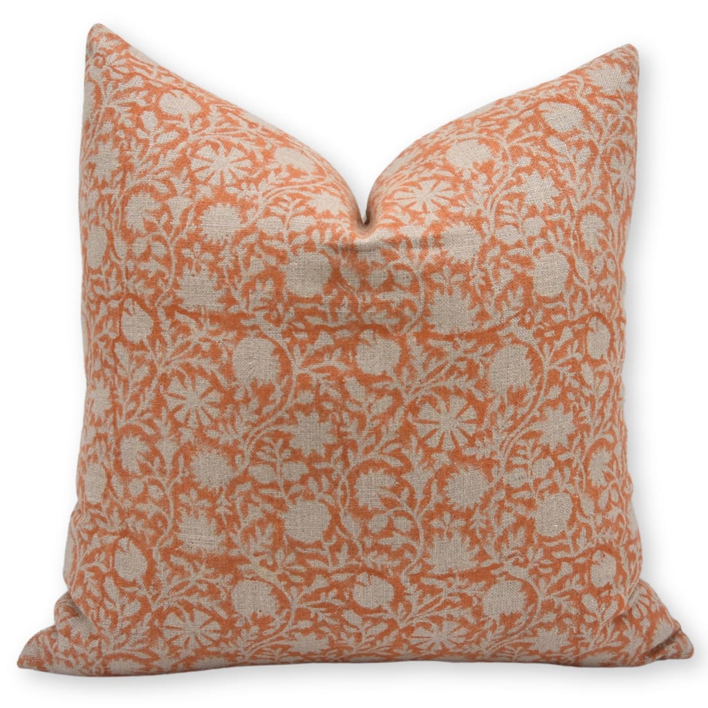 Fabdivine Linen Boho Block print pillow Cover