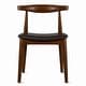 preview thumbnail 65 of 96, Set of 2 Kennedy Elbow Chairs Farmhouse Wooden Dining Chairs With PU Leather Or Fabric Cushion Seat, Modern Accent Side Chairs