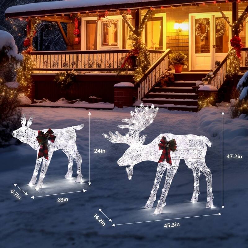 2pcs 4ft Moose Family with 200LED