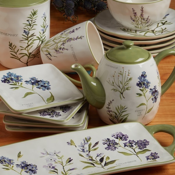 Certified International Fresh Herbs 16-Piece Dinnerware Set