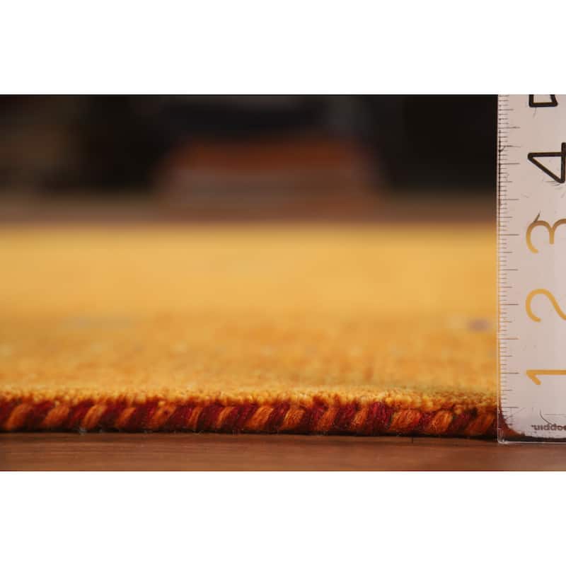 Hand Knotted Oriental 100% Wool Carpet Tribal Tribal Oranges & Rust Gabbeh Area Rug - 7' 7'' X 4' 10''