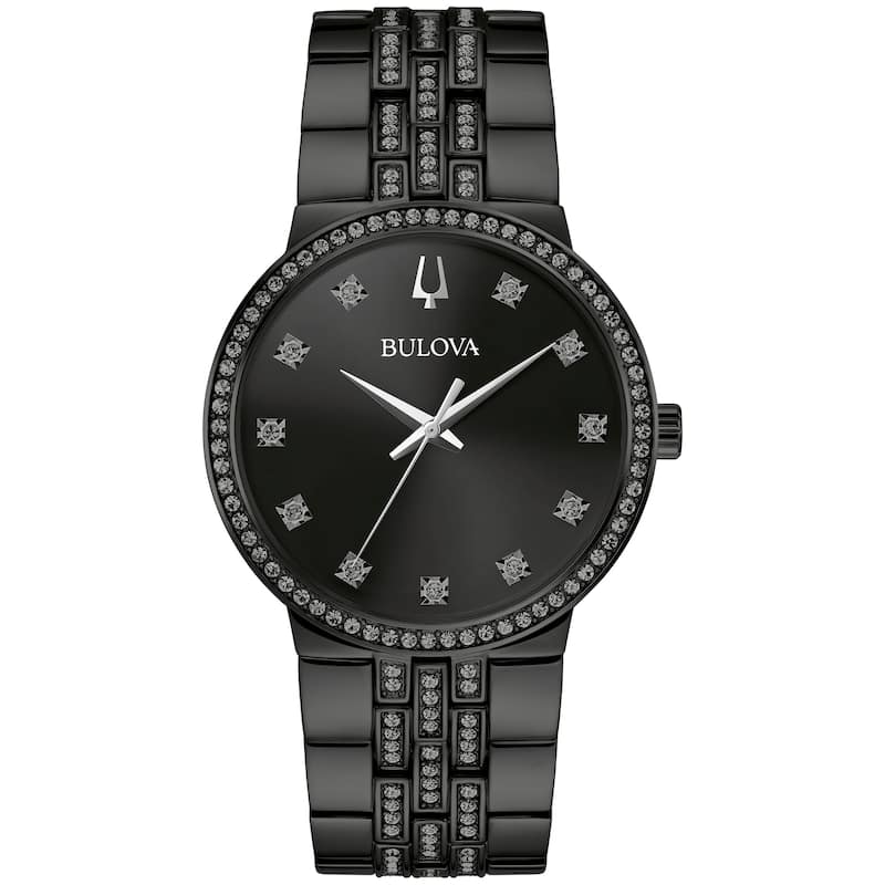 Bulova Men's Classic 40mm Quartz Crystal Watch 98K116 - Black - N/A