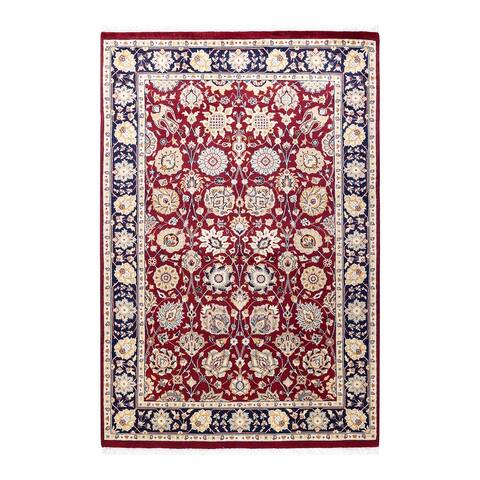 Overton Mogul One-of-a-Kind Hand-Knotted Area Rug - Red, 4' 2" x 6' 2" - 4' 2" x 6' 2"