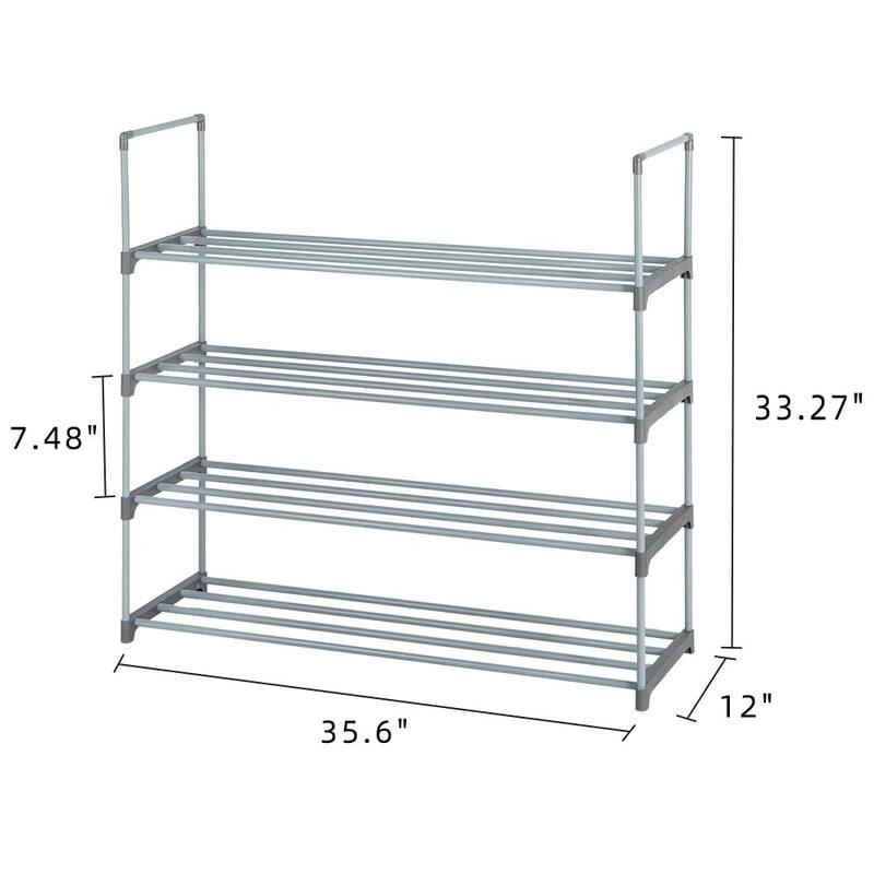 4 Tiers Shoe Rack Shoe Tower Shelf Storage Organizer(set of 2)