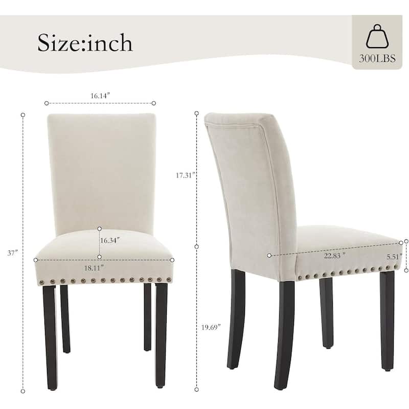Set of 2 Upholstered Parsons Diner Room Chair for Living Room, Dining Room