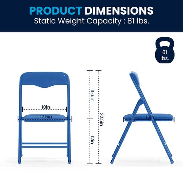 dimension image slide 4 of 6, Kids 5-Piece Classroom Folding Table and Chairs Set