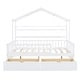 preview thumbnail 10 of 10, Full Pine House Bed with Roof, Drawers, and Shelf