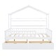preview thumbnail 23 of 22, Modern Wooden Full Size House Bed with 2 Drawers with Storage Shelf & Safety Guard Rails & Solid Wood Slats Support Kids Bed