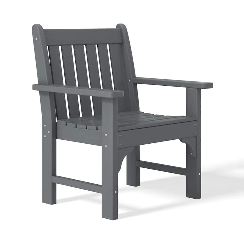 Polytrends Laguna Outdoor Patio 7-Piece Rectangular Table Garden Arm Chairs Dining Set