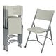 preview thumbnail 2 of 4, Hampden Furnishings Baldwin Collection 48" Round Folding Table with 4 Gwnyeth Grey Plastic Folding Chairs