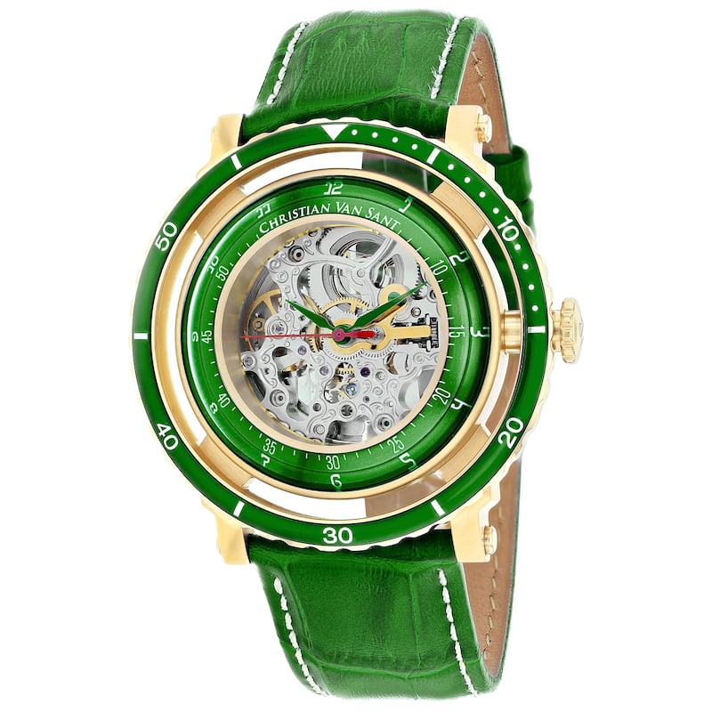 Christian Van Sant Men's Dome Silver Dial Watch - CV0751 - Silver Skeleton - 6 (36)