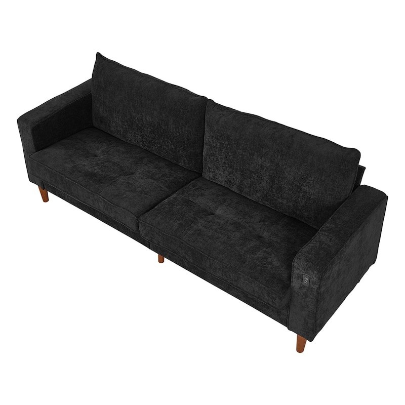 82.7" Sofas for Living Room, Comfy Love Seat Couches, Corduroy Loveseat Sofa,, Easy Assembly with USB