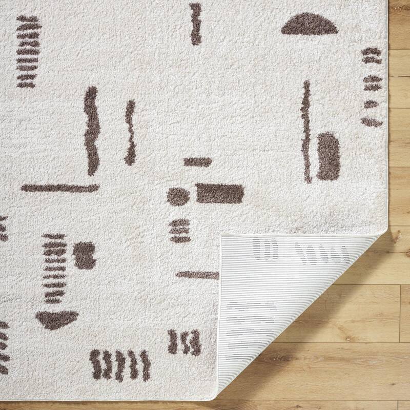 Livabliss Fossay Shag Modern & Contemporary Stripe Washable Area Rug