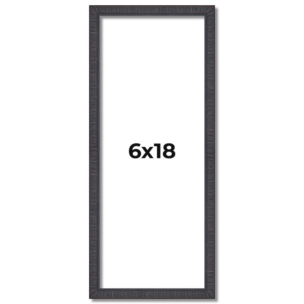 6x18 Frame Brown Solid Wood Picture Frame - Complete Modern Photo