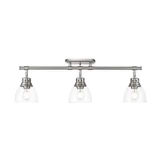 Yep by Golden Lighting Duncan 3-light Semi-Flush Mount in Pewter and Clear Glass - 3-Light Semi-flush