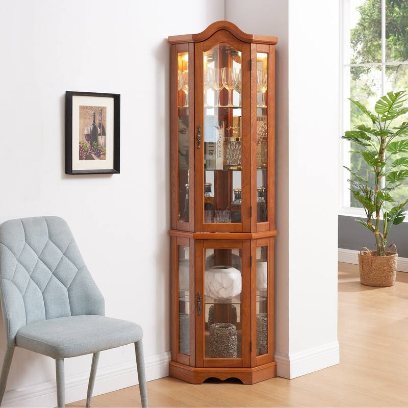 Crown Corner Jewelry Display Cabinet