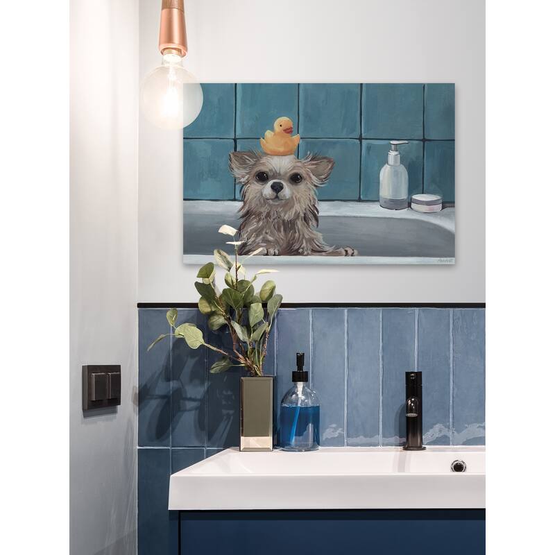 'Where's My Rubber Duck' Painting Print on Wrapped Canvas