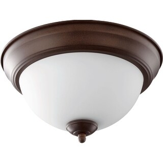 Quorum International 2 Light 12" Wide Flush Mount Bowl Ceiling Fixture