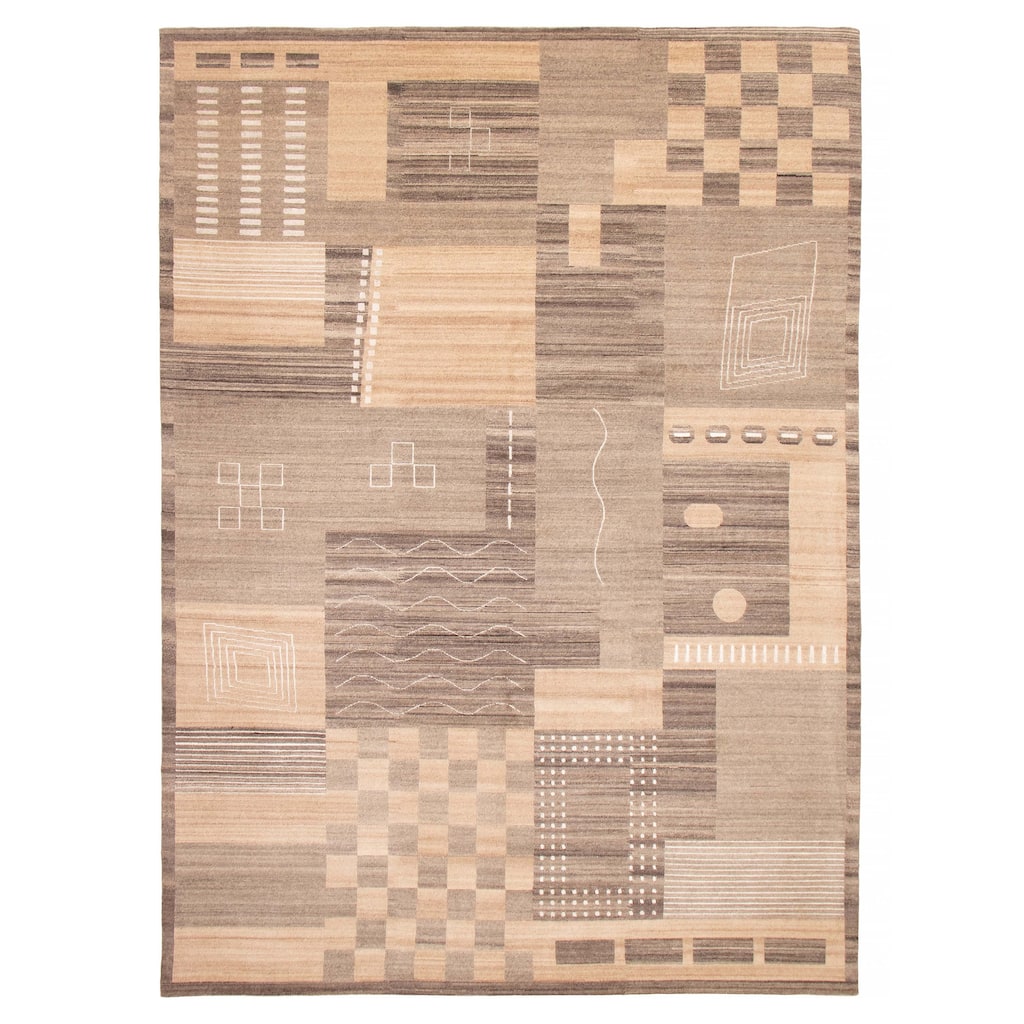 ECARPETGALLERY Hand-knotted Opulence Grey Silk, Wool Rug - 10'0 x 13'8