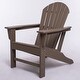 preview thumbnail 10 of 14, Outdoor Resin Wood Folding Adirondack Chair Dark Brown