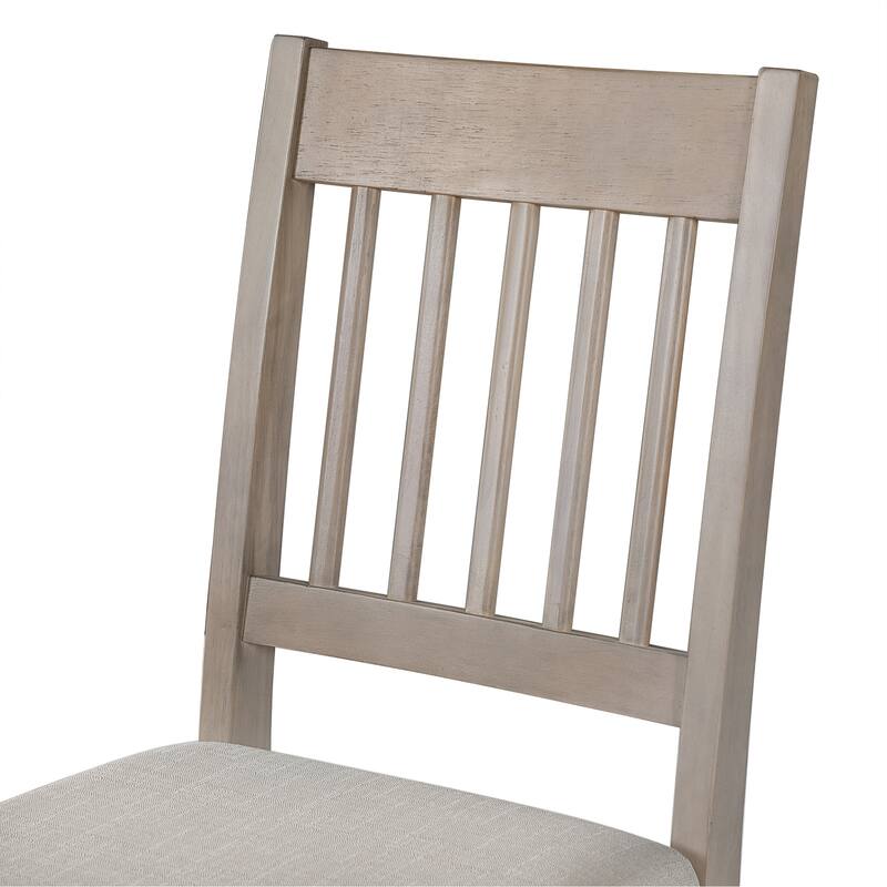 6-Piece Dining Table Set, Including 1 Rectangular Table, 4 Upholstered Chairs & 1 Bench, Wooden Kitchen Table & Chair Set