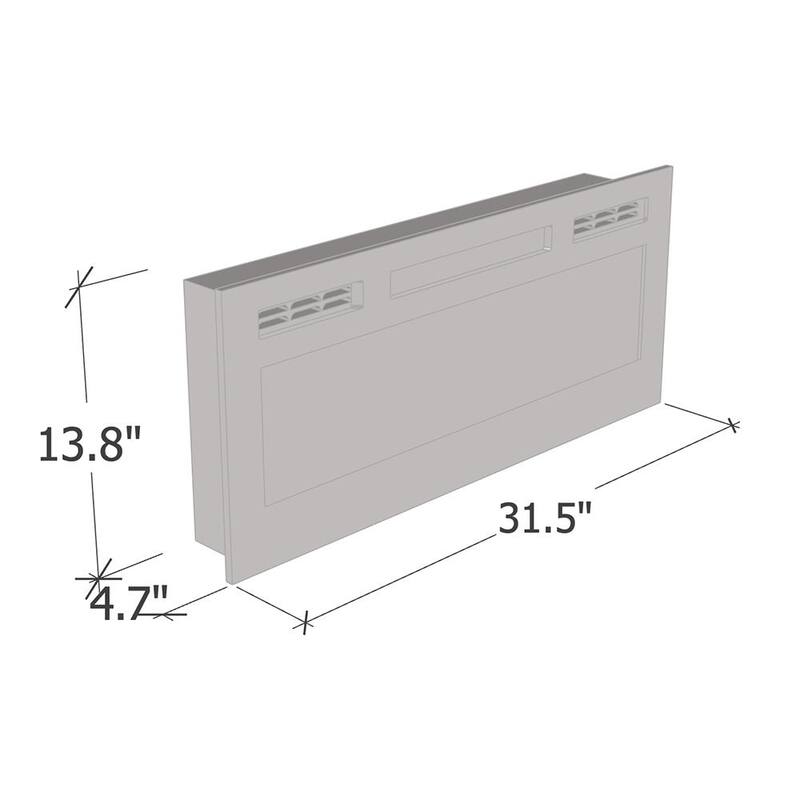 Recessed Wall-mounted Electric Fireplace