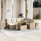 Option Beige+Cream-3middle+ 3corner+table+footrest